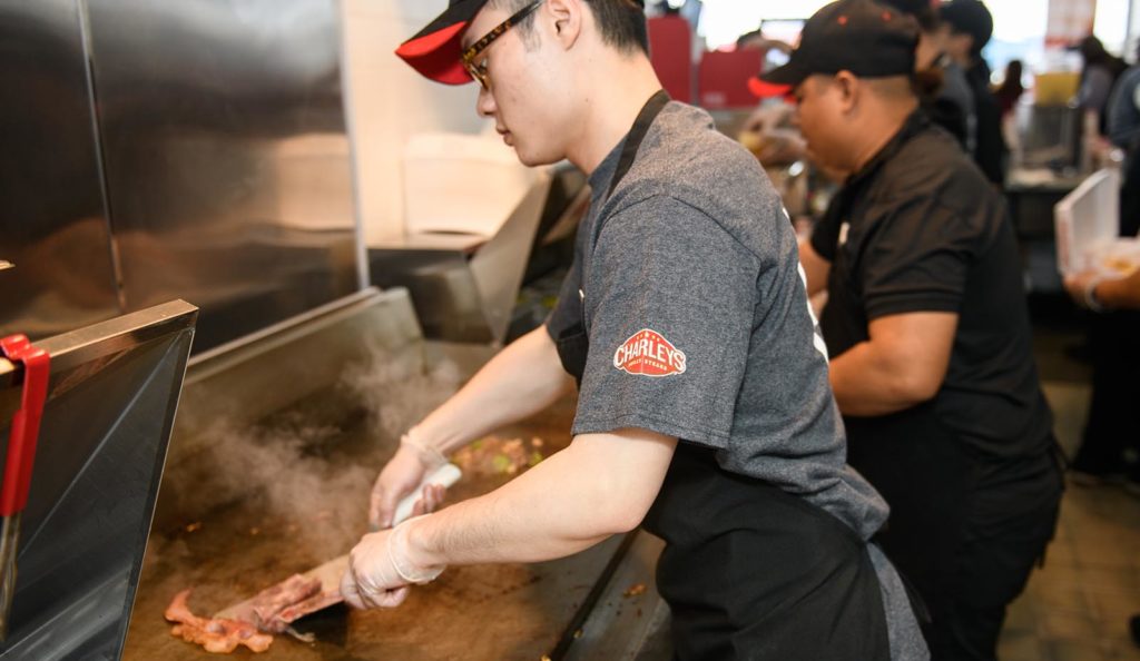 Charleys franchise poised for growth employee at grill