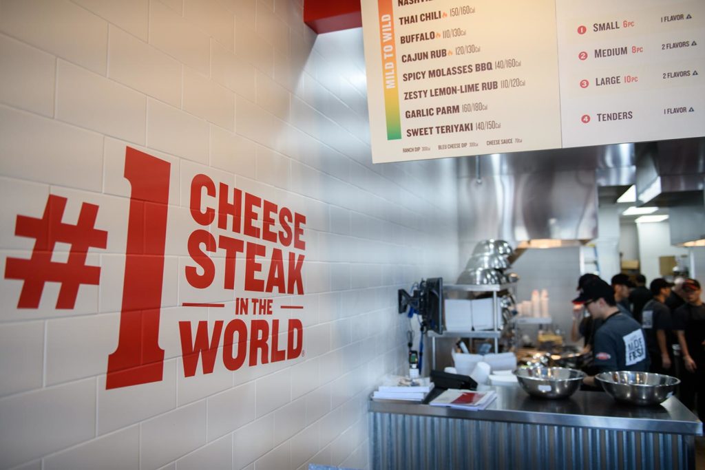 Charleys franchise wall join #1 cheesesteak in the world