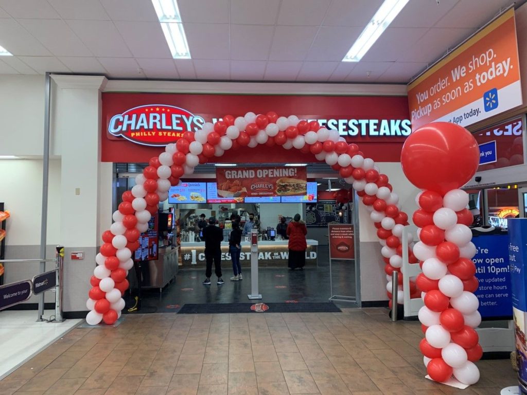 Charleys Philly cheese steaks franchises location in Walmart